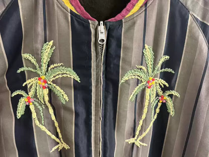 kapital Coconut embroidered striped double-sided jacket