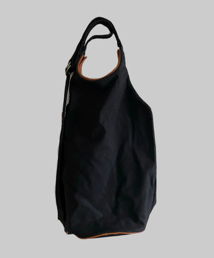 kapital Canvas split leather bucket bag