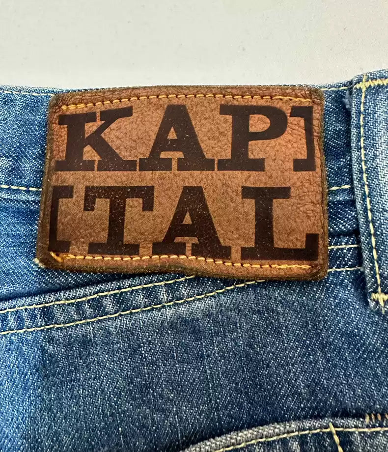 Kapital washing destroys thorn jeans