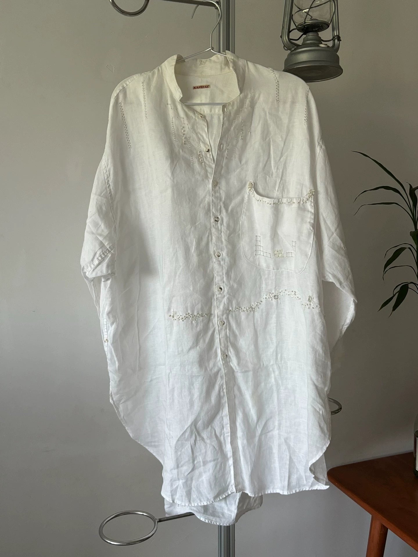 kapital Cotton and linen long shirt