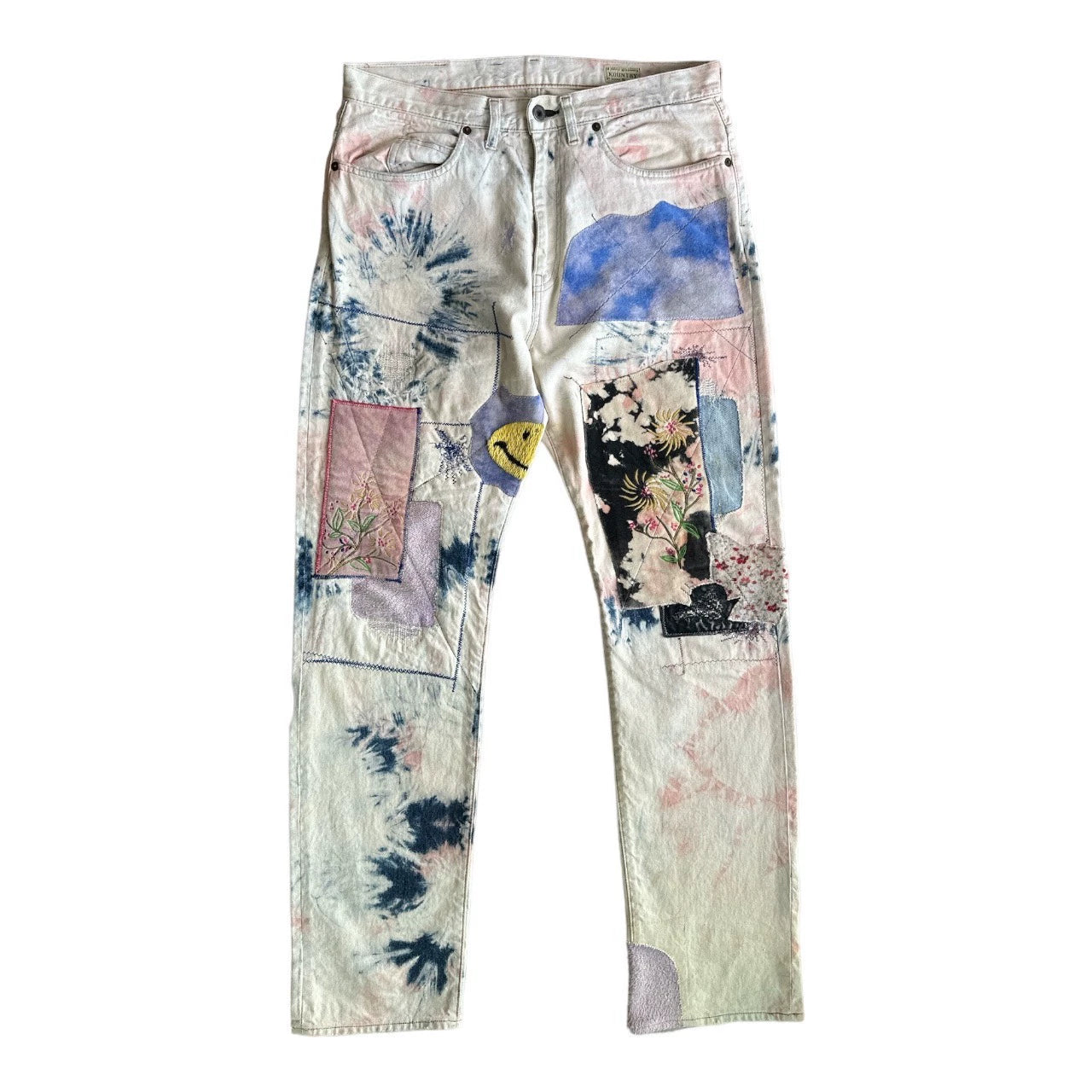 kapital Kountry tie-dye stitching jeans