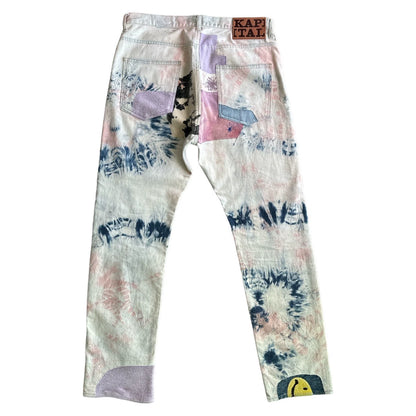 kapital Kountry tie-dye stitching jeans