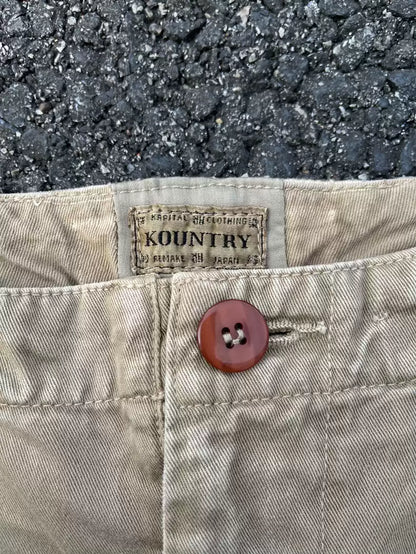 Kapital's early smiling face destroyed patch pants
