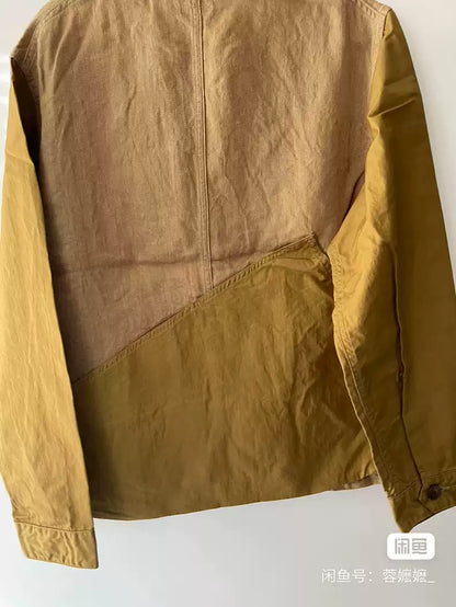 KAPITAL 23SS new cotton and linen blended Apple alien pocket jacket coat