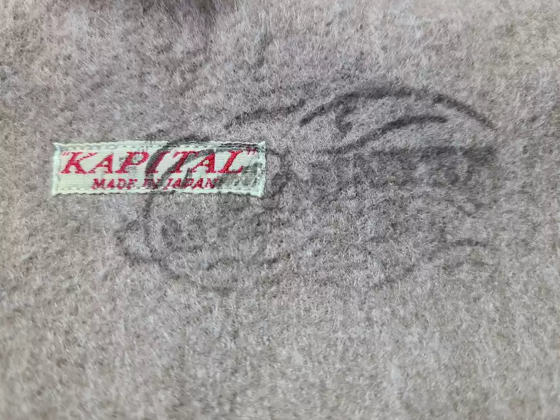 kapital Stranded blue dyed coat