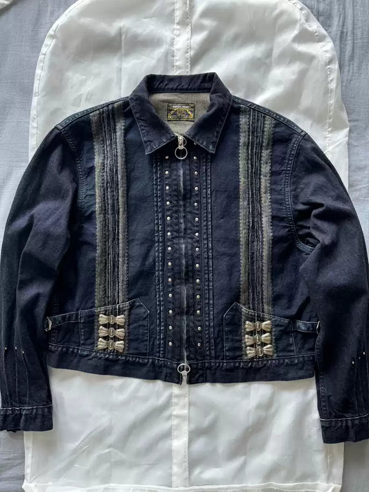 kapital Dragonfly decorated denim jacket