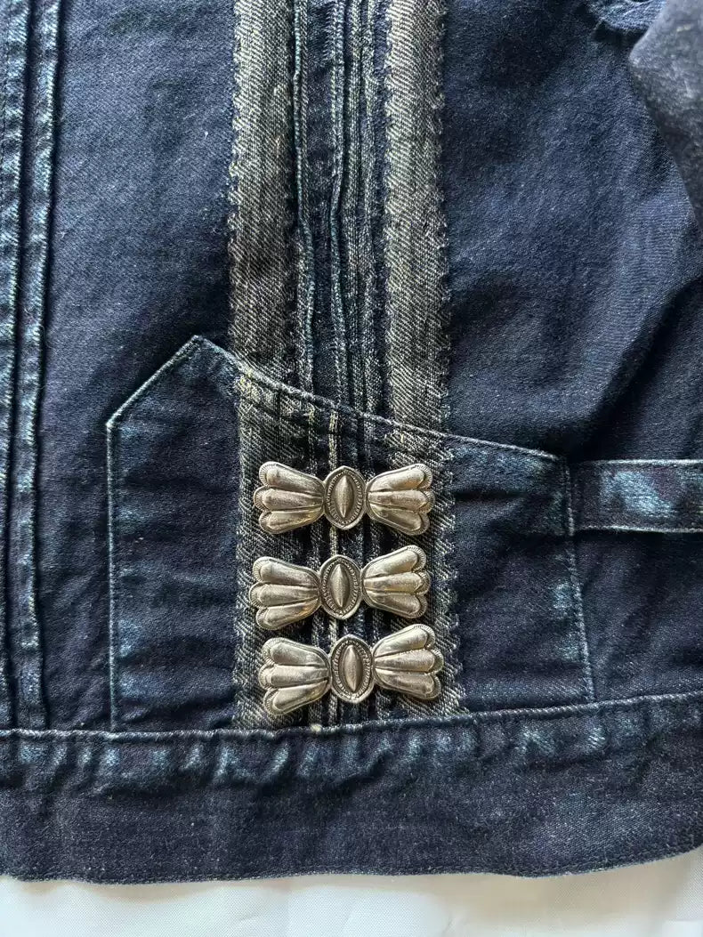 kapital Dragonfly decorated denim jacket