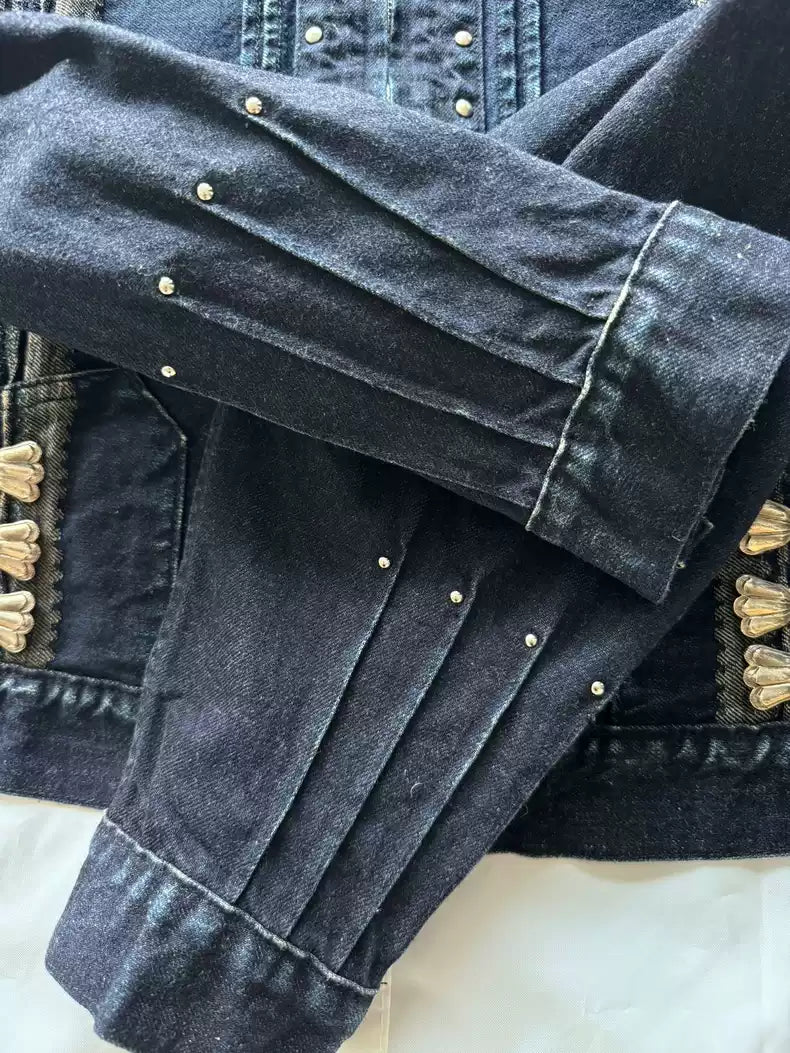 kapital Dragonfly decorated denim jacket