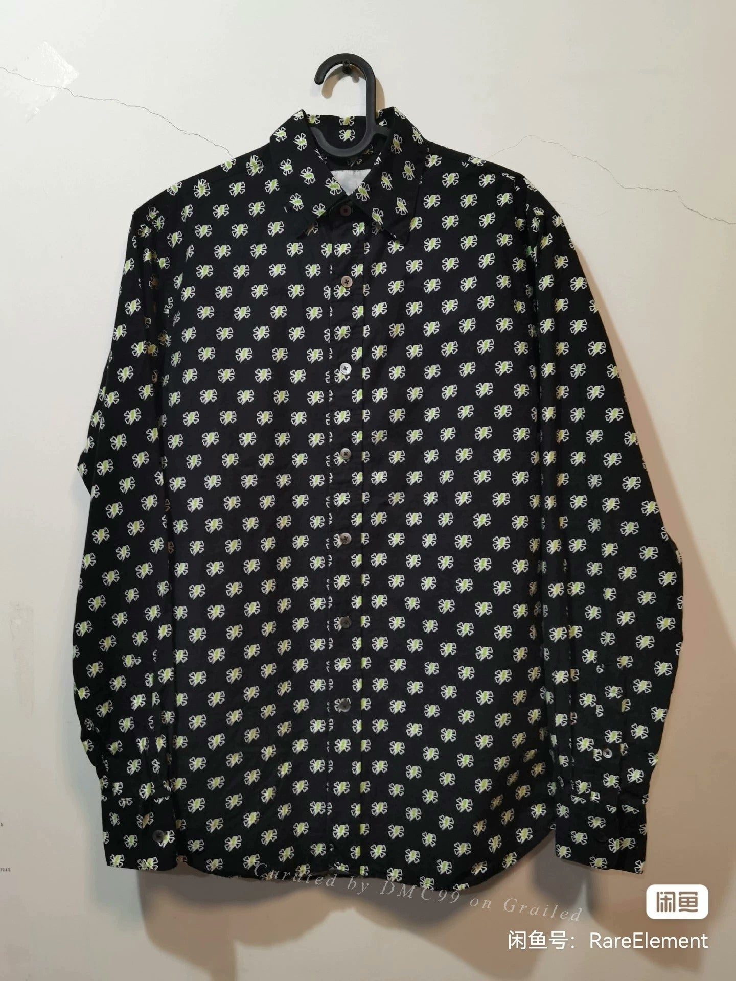 Undercover 01SS Vintage Bone Lightning Shirt