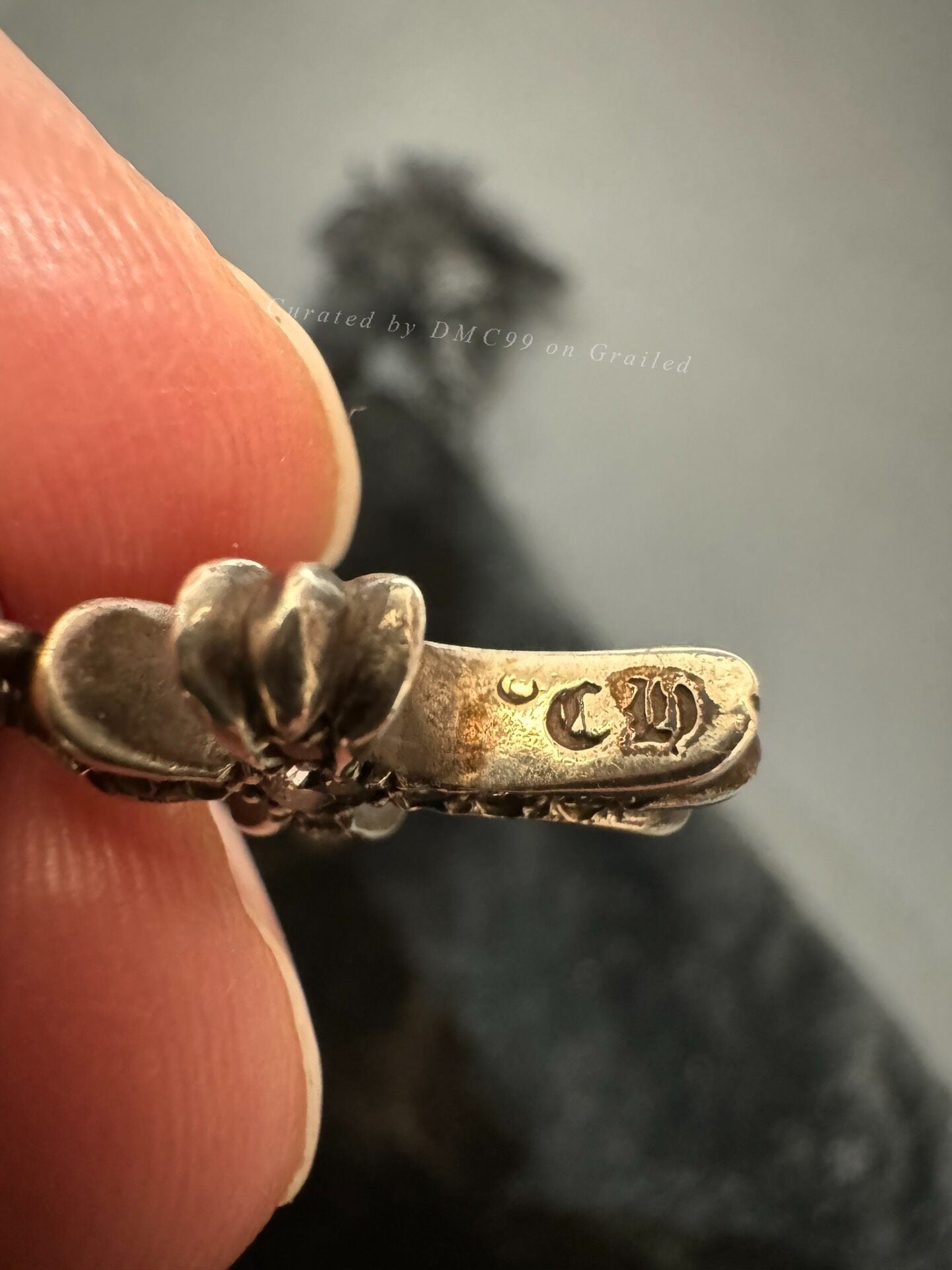 Chrome Hearts Silver Baby Fat Diamond Earrings