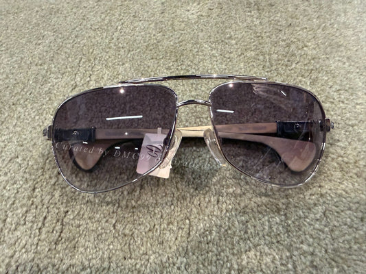 Chrome Hearts Cross Wood Frame Aviator Sunglasses