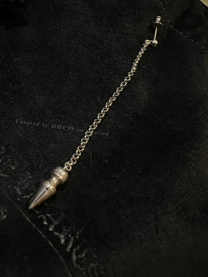 Chrome Hearts Spike Bullet Chain Earrings