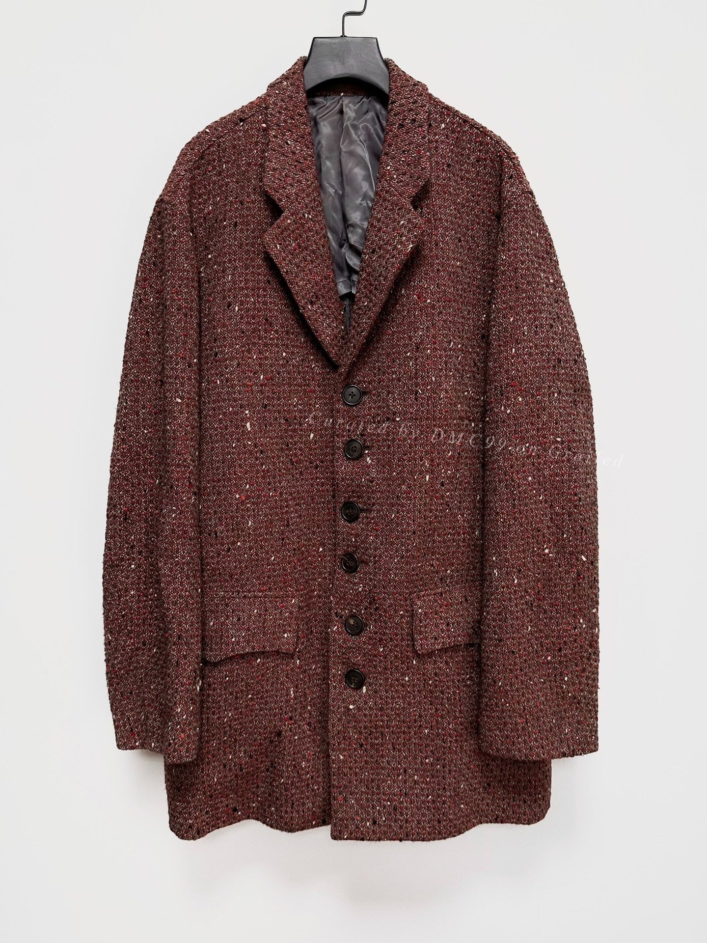 Y's for Men Hand-Knit Multi Wool Coat