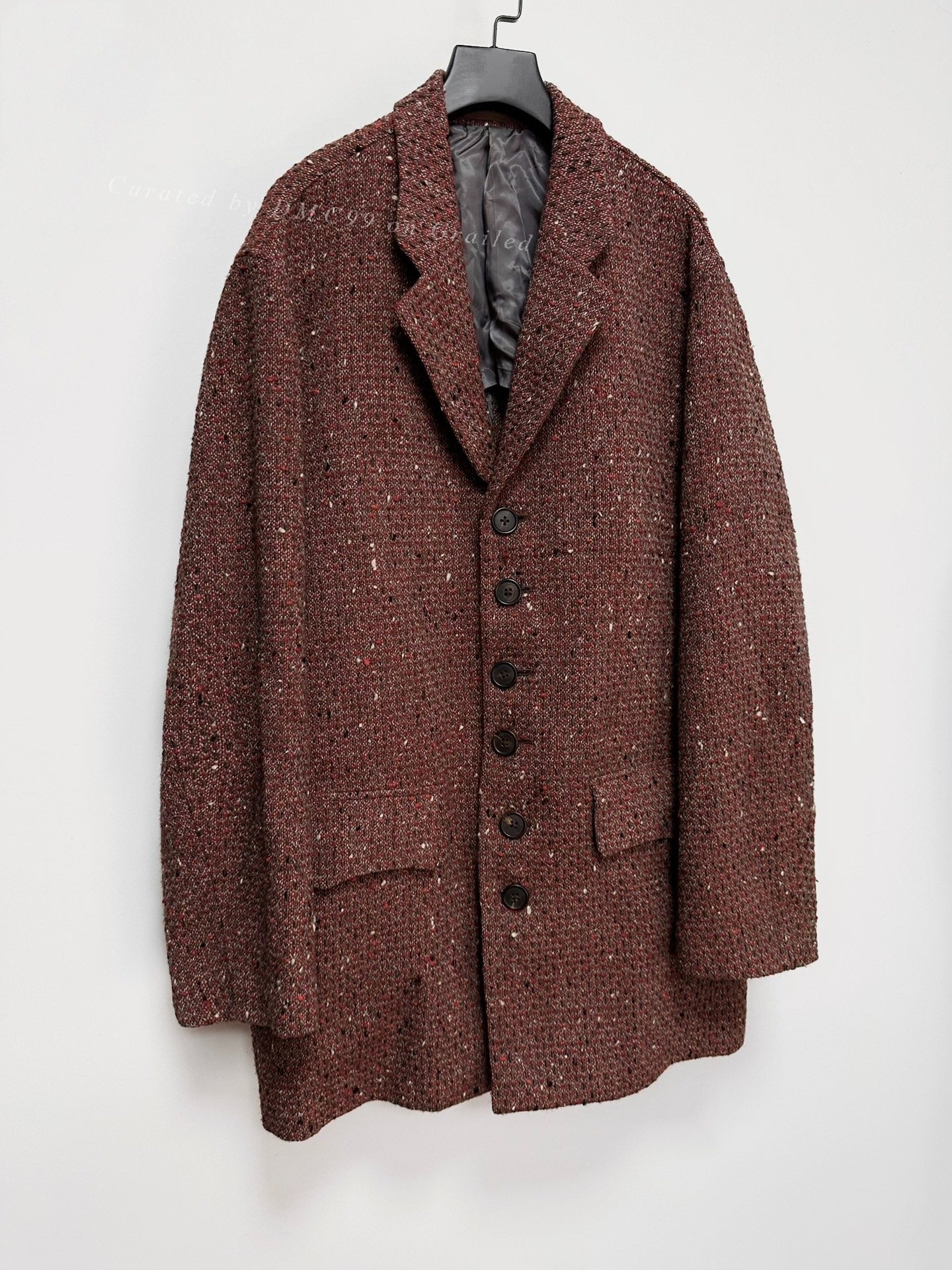 Y's for Men Hand-Knit Multi Wool Coat