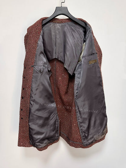 Y's for Men Hand-Knit Multi Wool Coat