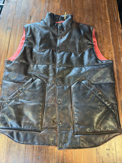 RRL Double RL Leather Vest M