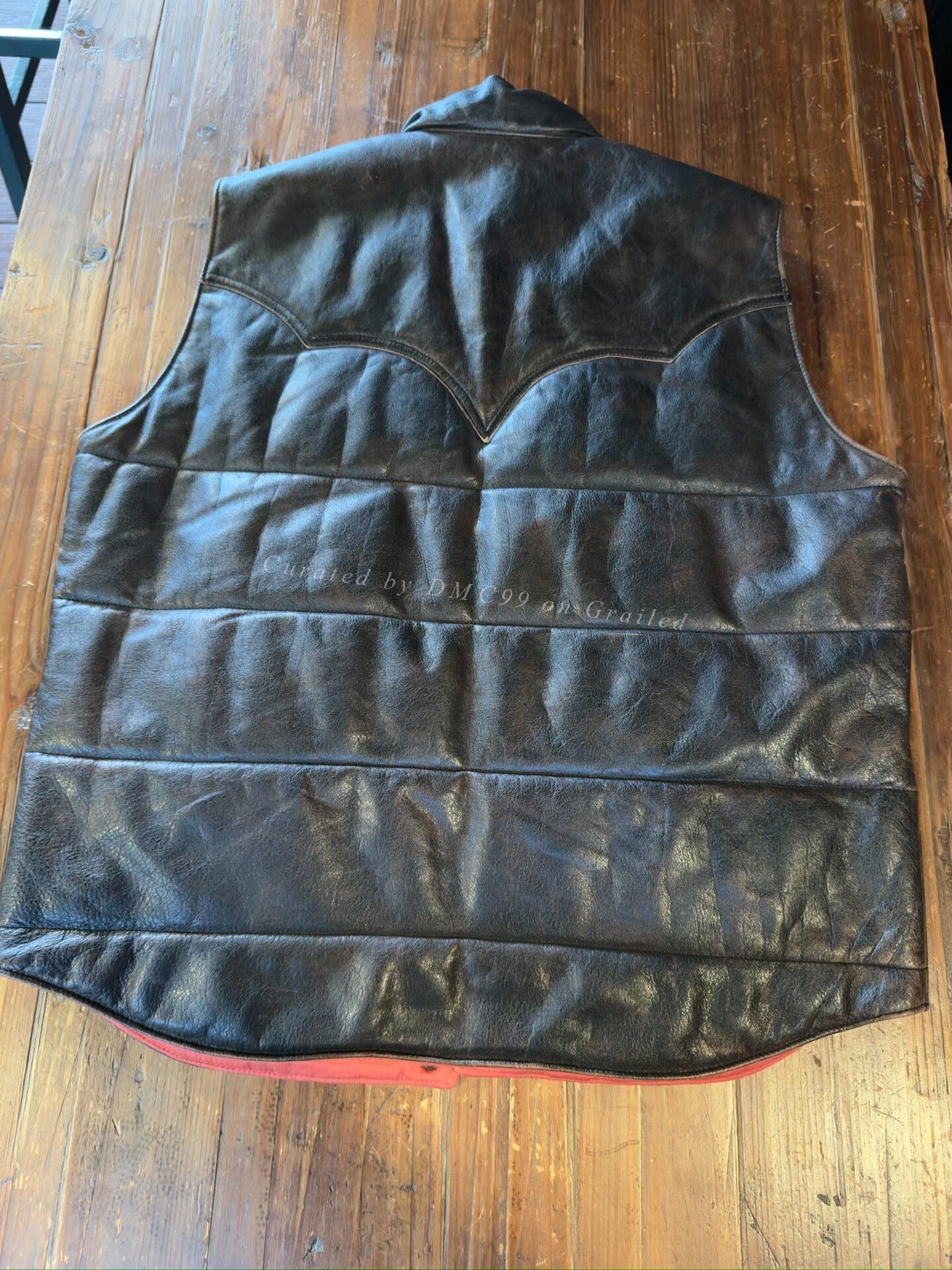 RRL Double RL Leather Vest M