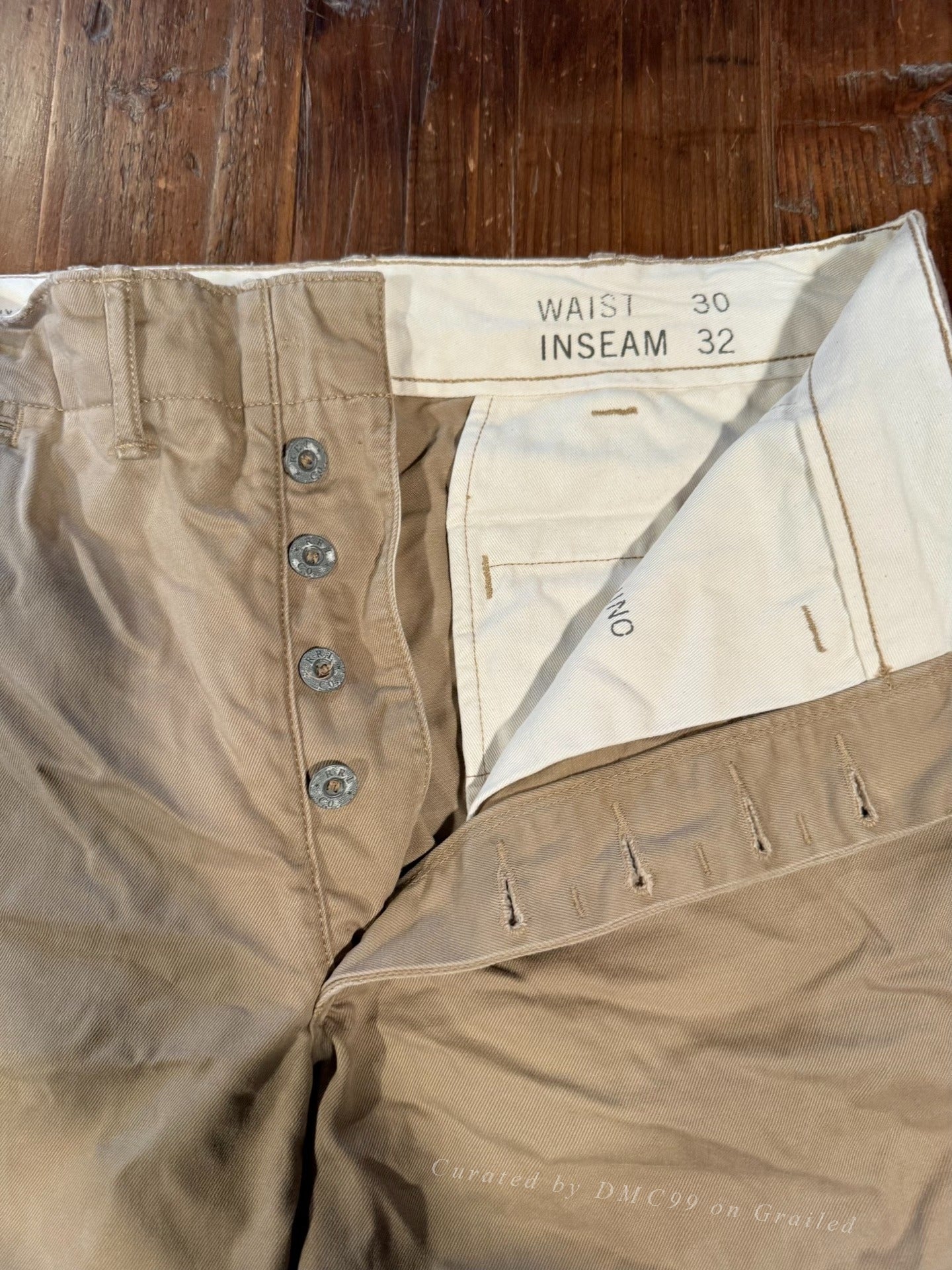 RRL Beige Khaki Officer Pants