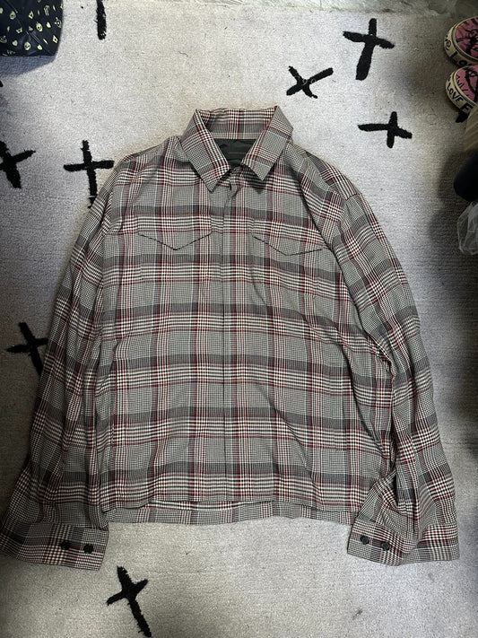 UNDERCOVER SS20 Plaid Shirt Jacket Grey