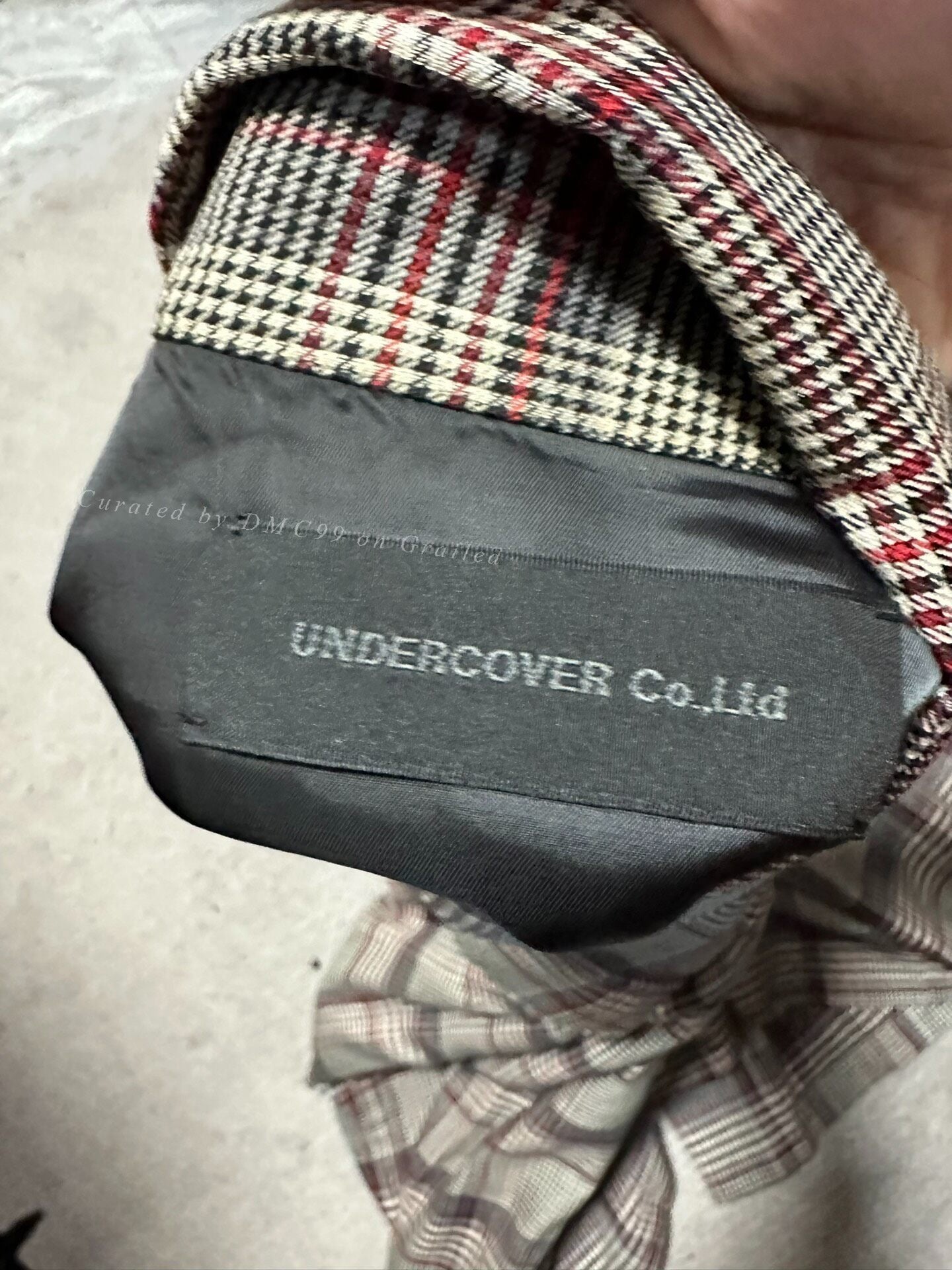 UNDERCOVER SS20 Plaid Shirt Jacket Grey