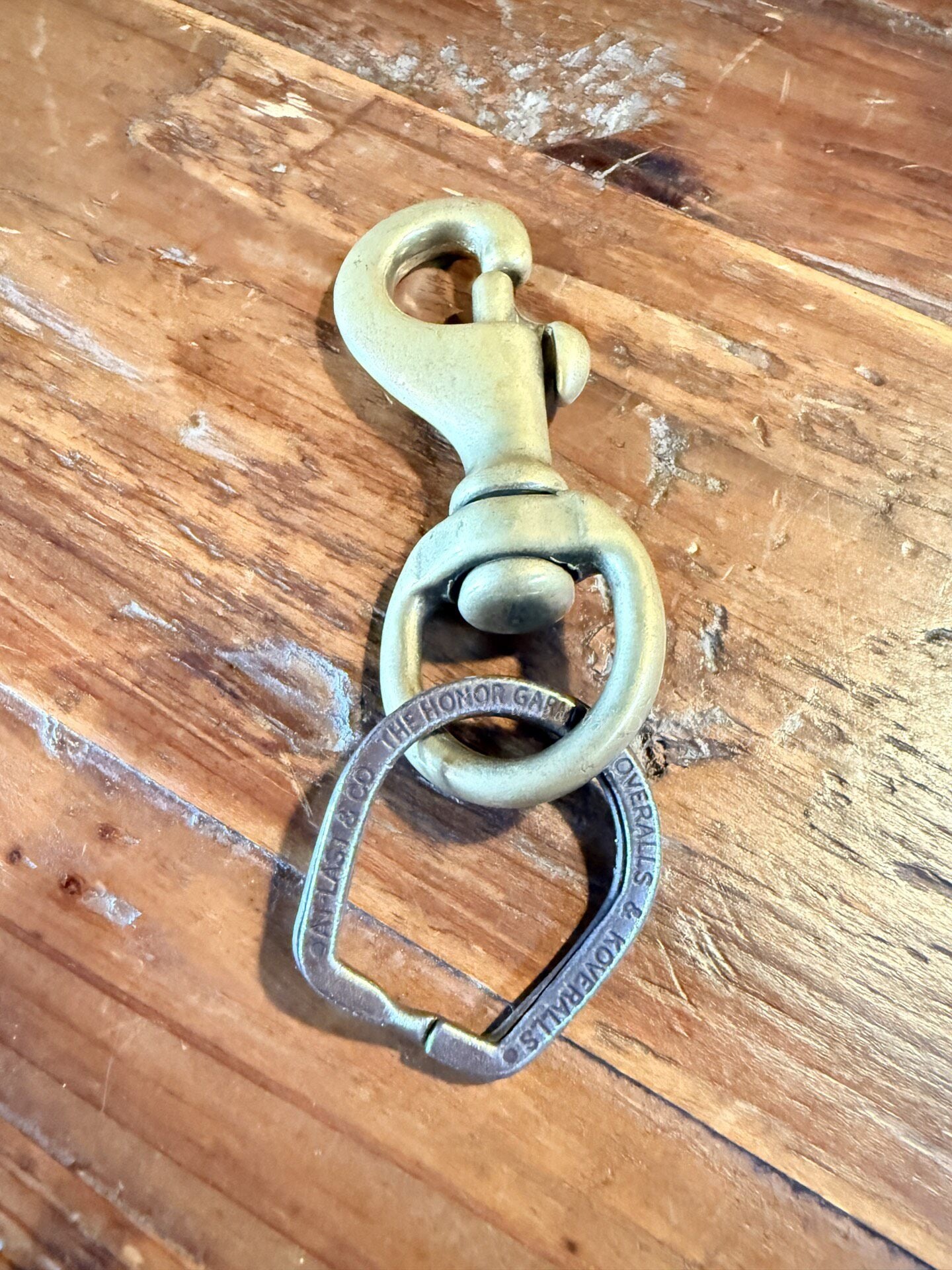 At Last&Co Timeworn Brass Keychain