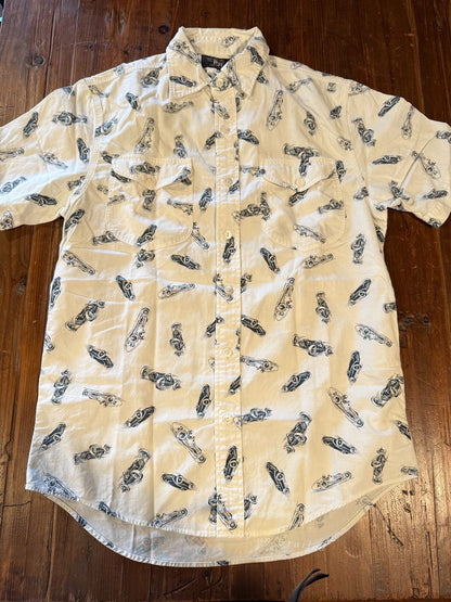 RRL Vintage Car Print Short-Sleeve Shirt