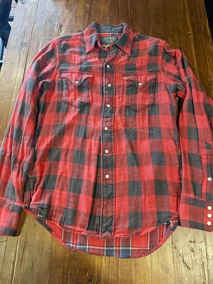 POLO COUNTRY Red Black Plaid Shirt
