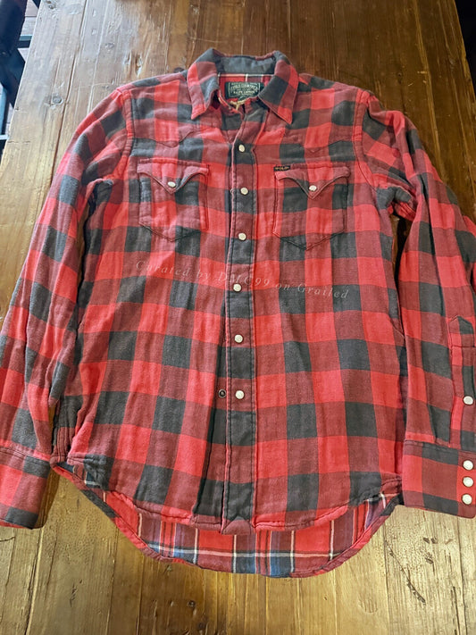 POLO COUNTRY Red Black Plaid Shirt