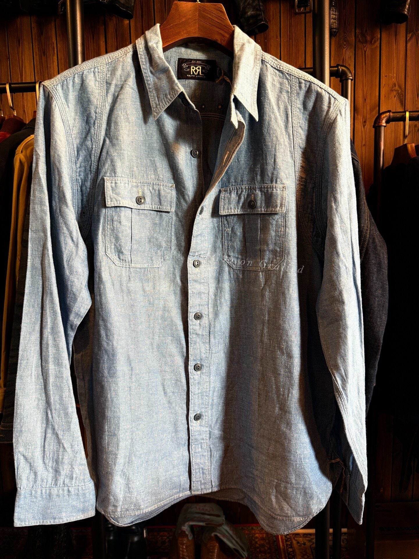 RRL Light Blue Denim Shirt