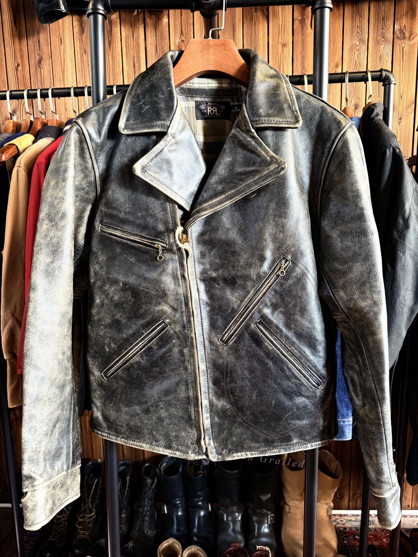 RRL Vintage Motorcycle Leather Jacket