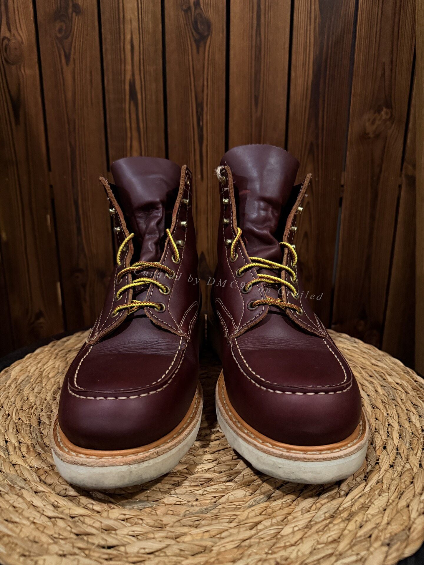Burgundy Leather Classic Work Boots