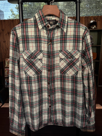 RRL Plaid Cotton Long Sleeve Shirt