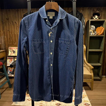 RRL Double RL Indigo Polka Dot Work Shirt
