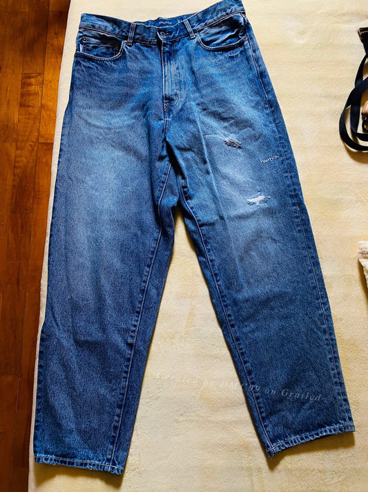 Nautica Beams Washed Embroidered Relaxed Jeans