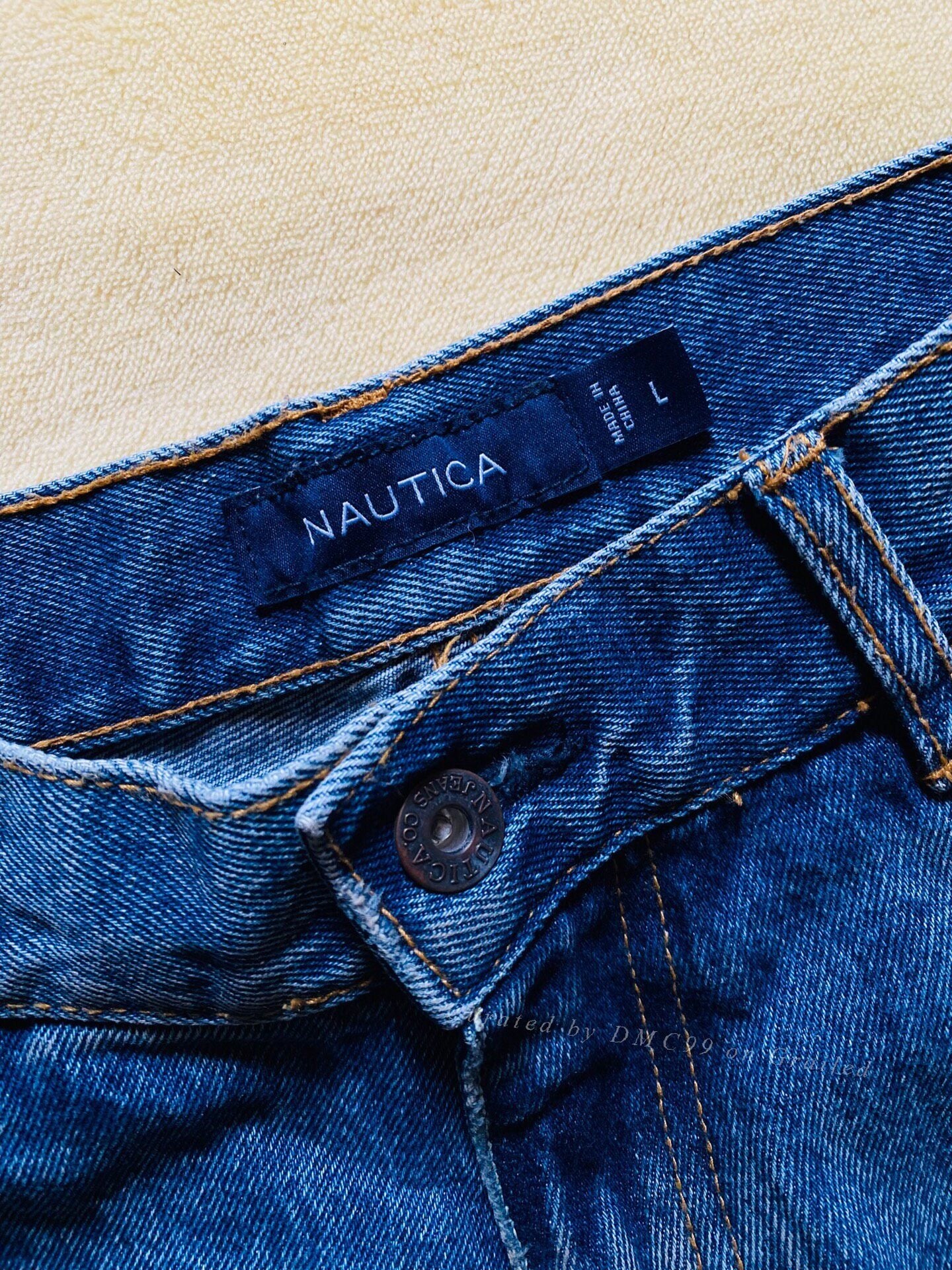 Nautica Beams Washed Embroidered Relaxed Jeans