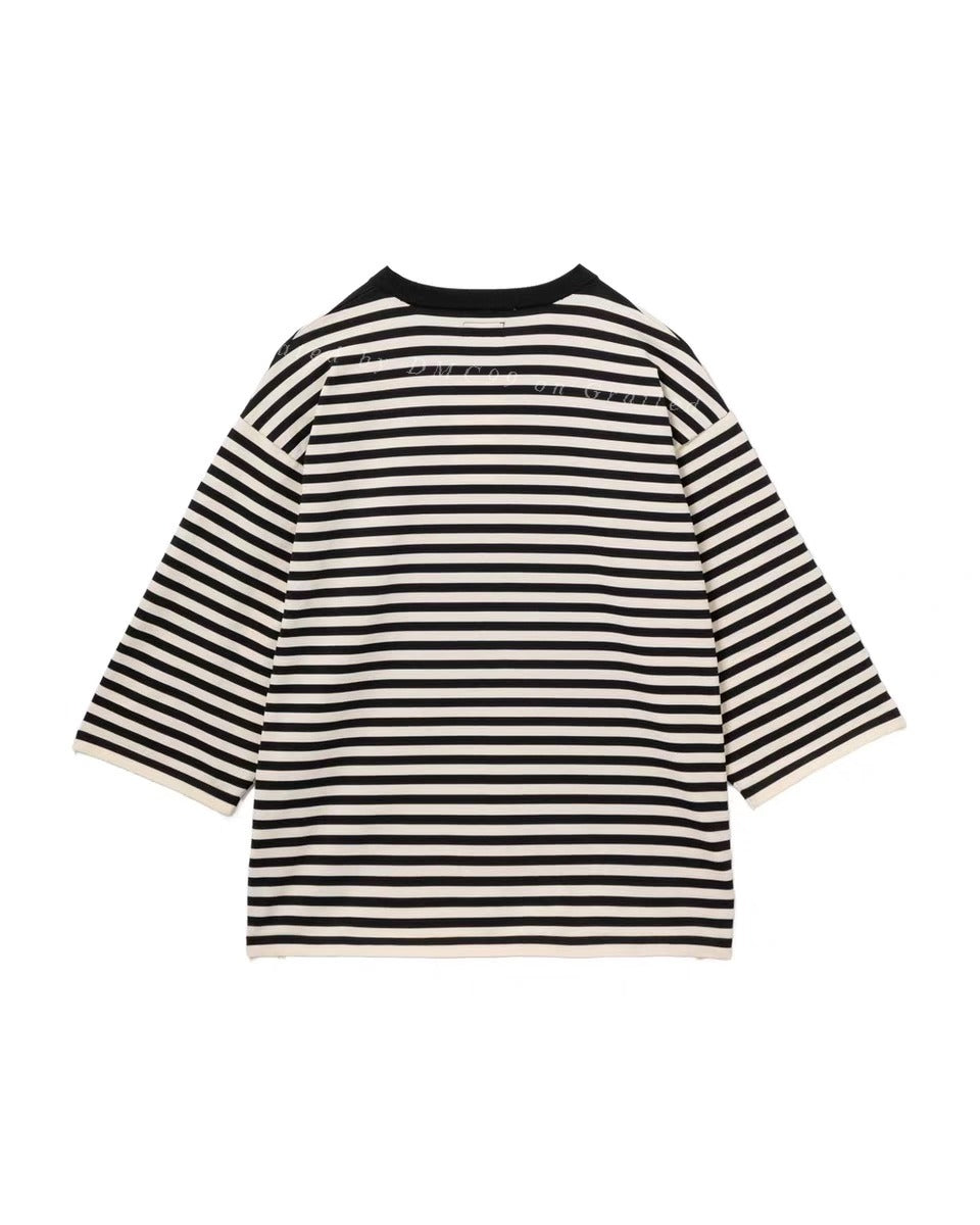 BEAMS 26SS Striped Loose Short Sleeve T-shirt