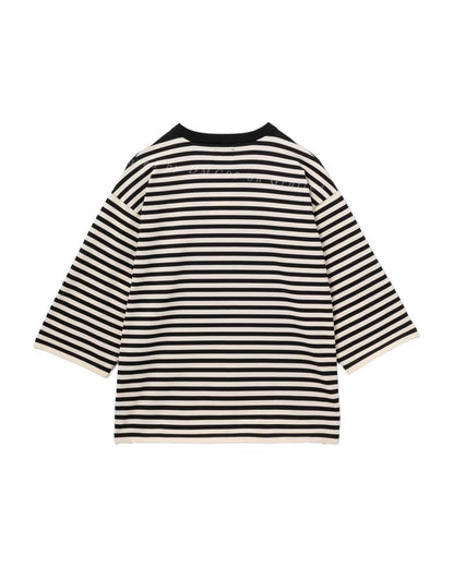 BEAMS 26SS Striped Loose Short Sleeve T-shirt