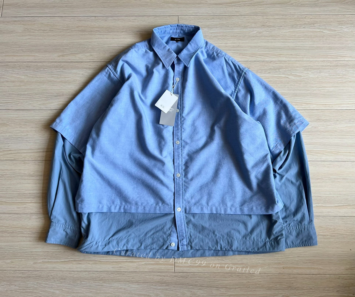 Beams Layered Paneled Long-Sleeve Shirt