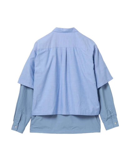 Beams Layered Paneled Long-Sleeve Shirt