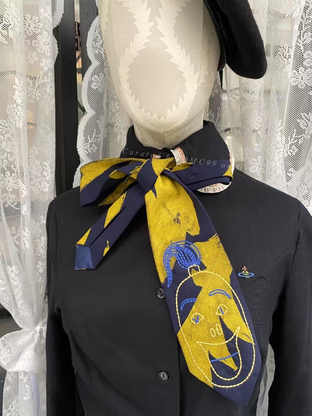 Vivienne Westwood 2017AW Clown Embroidery Tie