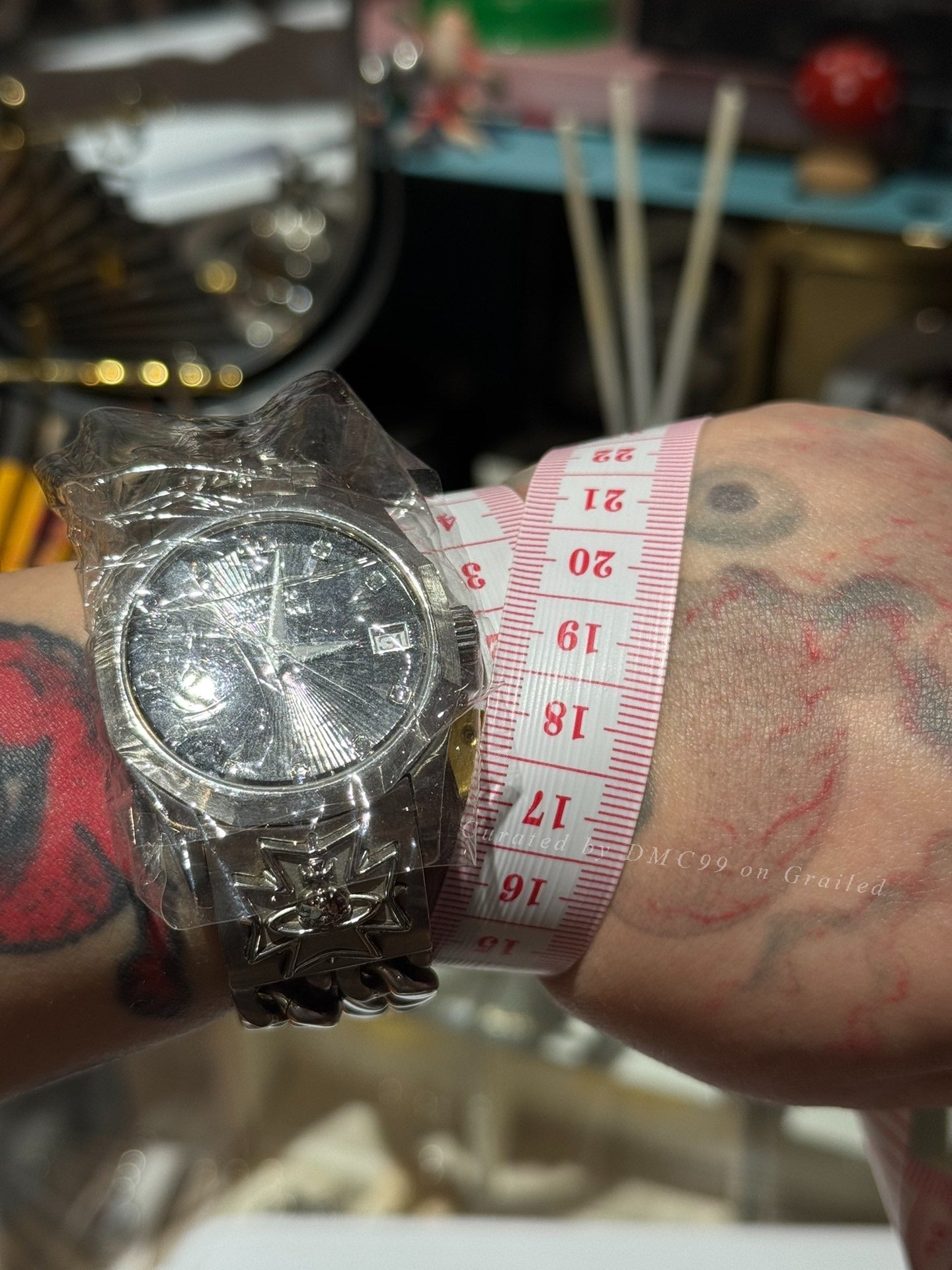 Vivienne Westwood Cross Saturn Steel Watch