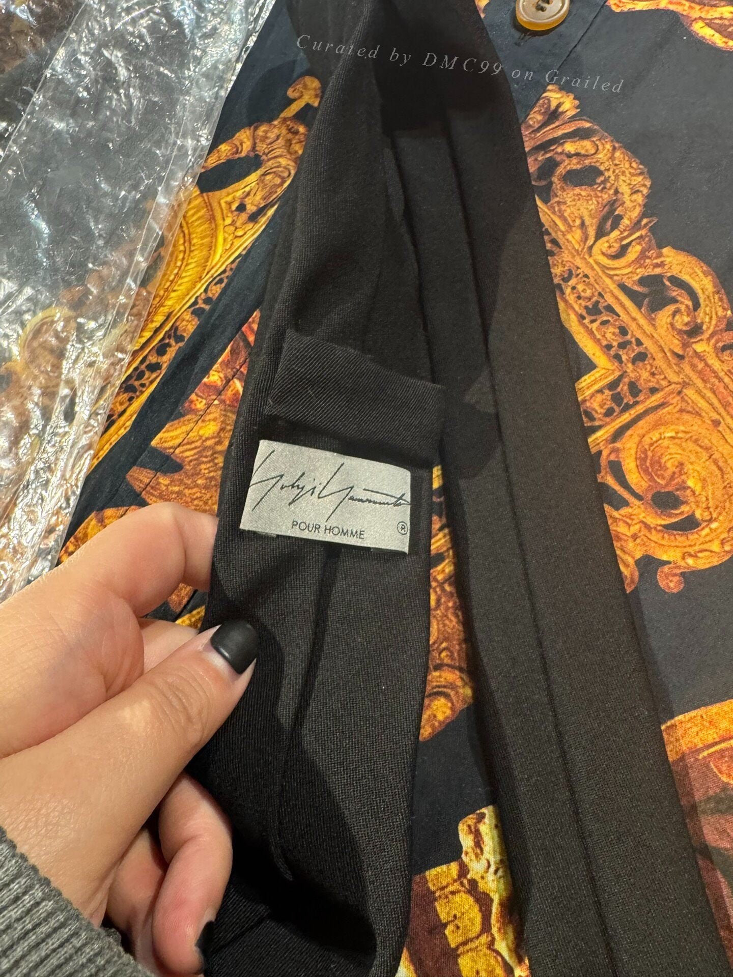 Yohji Yamamoto FRAGILE Embroidered Tie