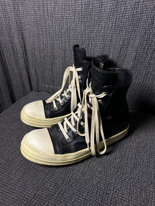Rick Owens 17ss Leather High-Top Sneakers