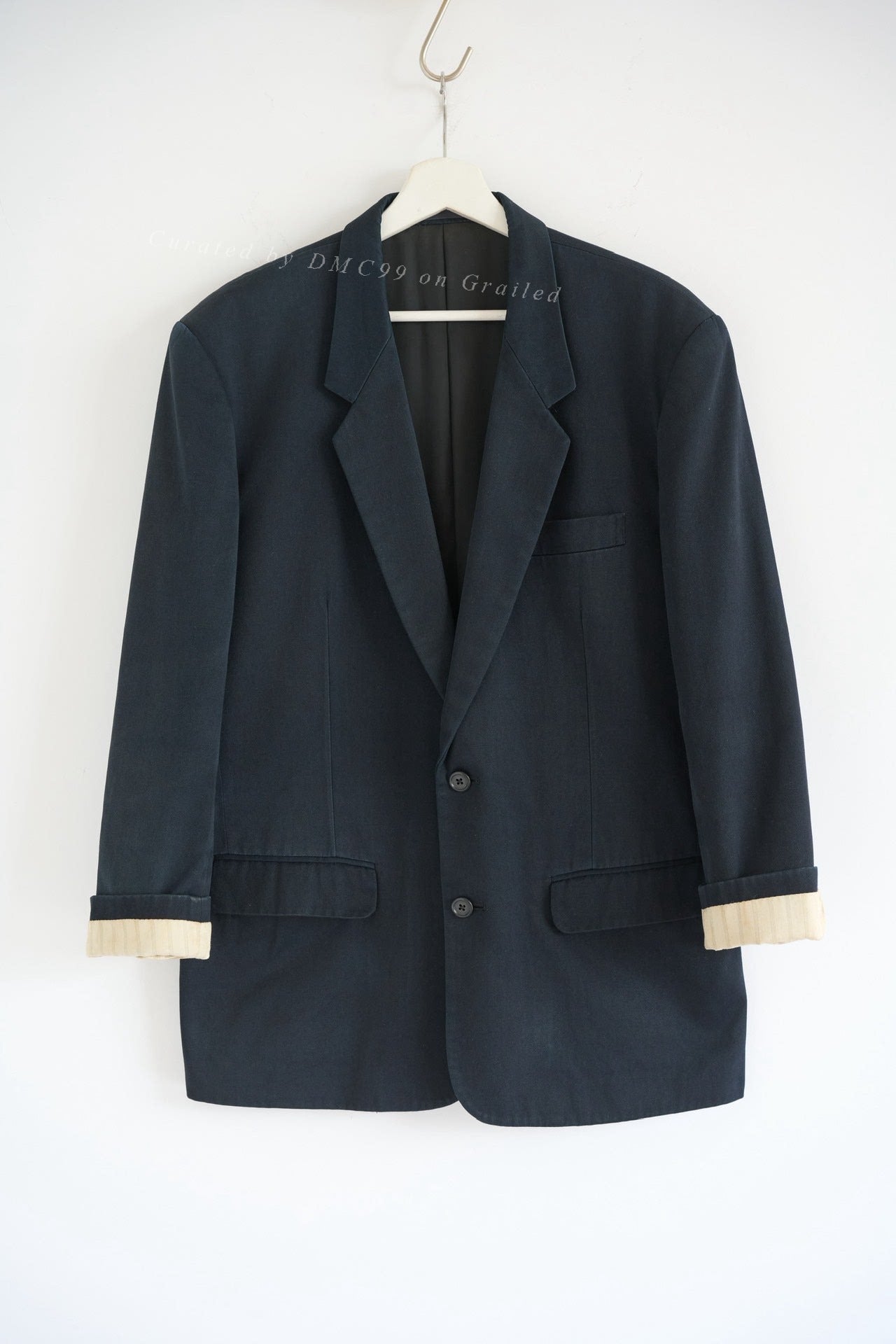 Yohji Yamamoto 80s Striped Cuffed Blazer