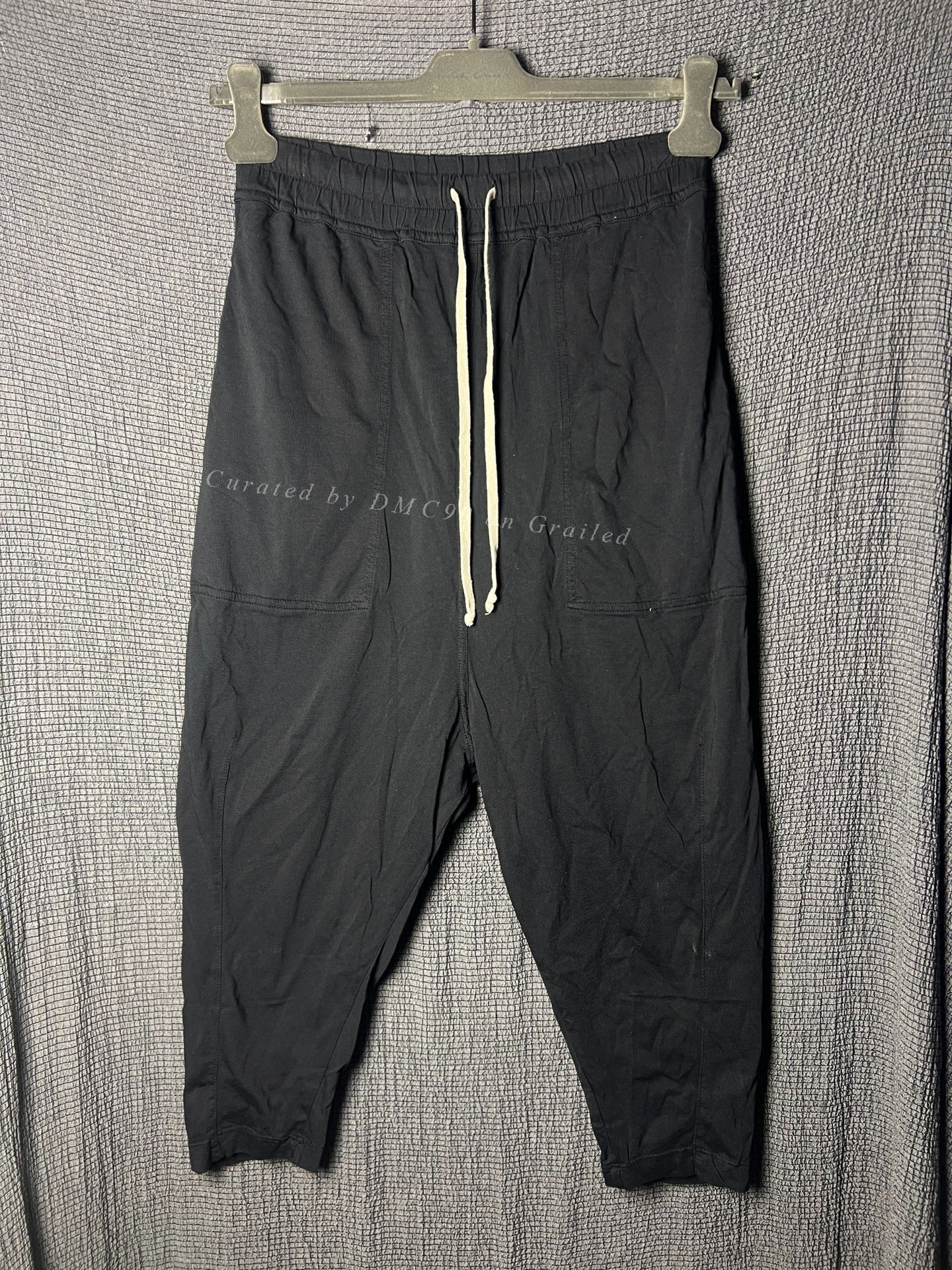 Rick Owens 16FW Cotton Drop-Crotch Cropped Pants
