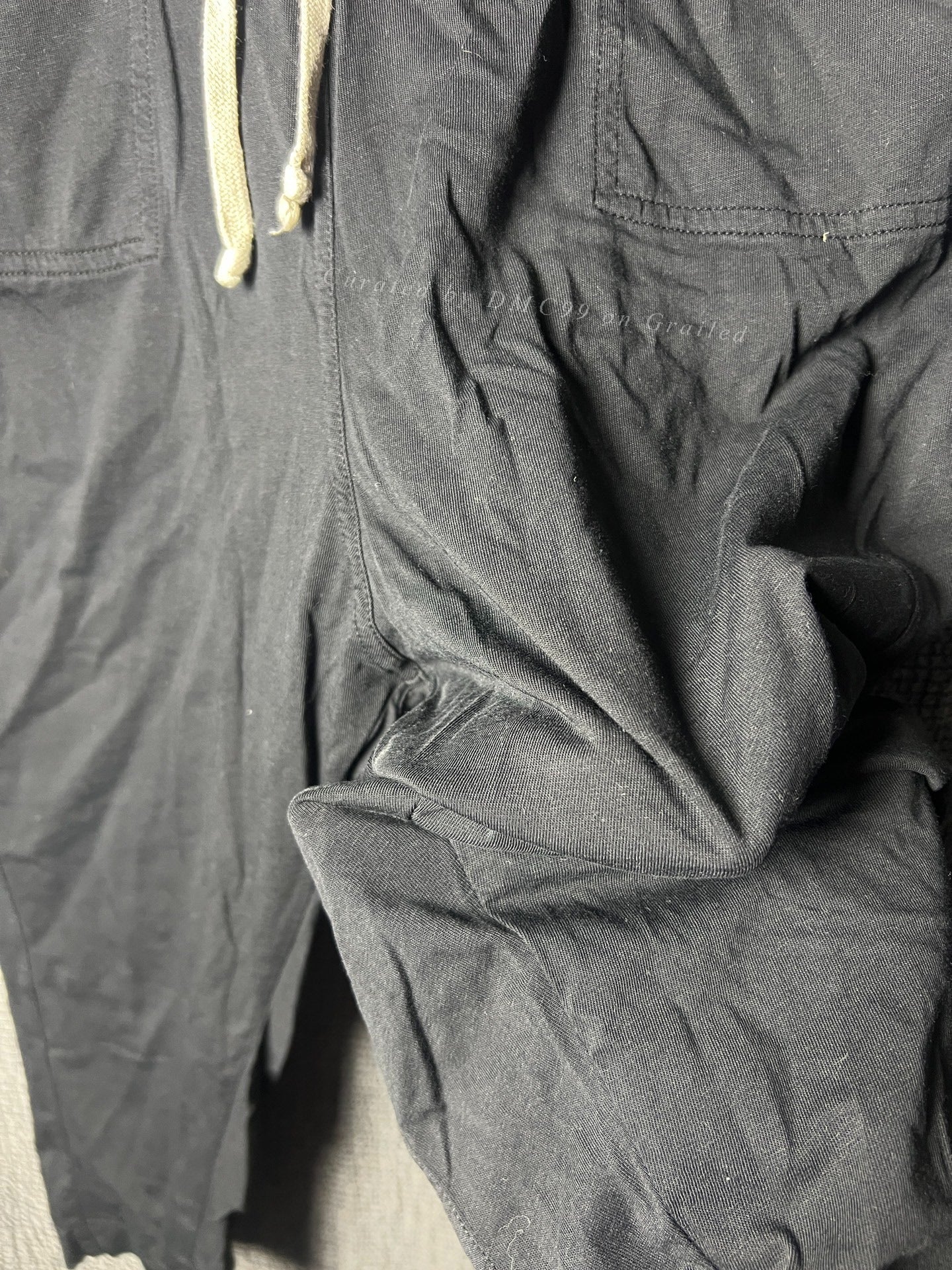 Rick Owens 16FW Cotton Drop-Crotch Cropped Pants
