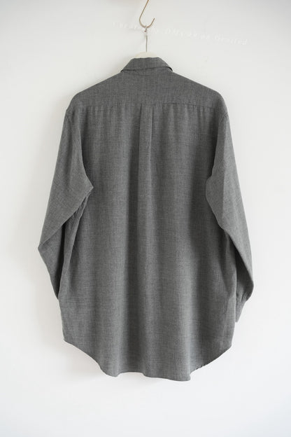 Yohji Yamamoto 80s Scissors Collar Wool Gray Shirt