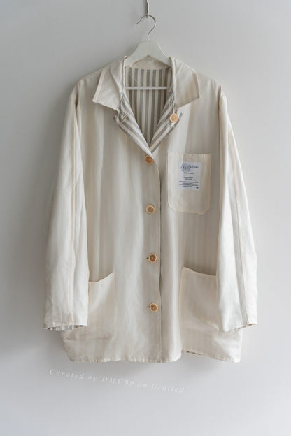 Yohji Yamamoto 98ss Striped Silk Jacket