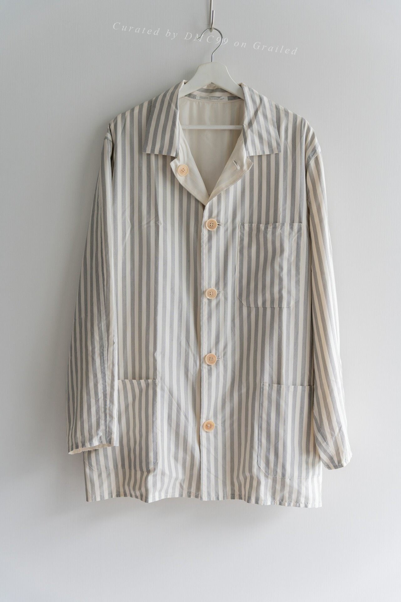 Yohji Yamamoto 98ss Striped Silk Jacket