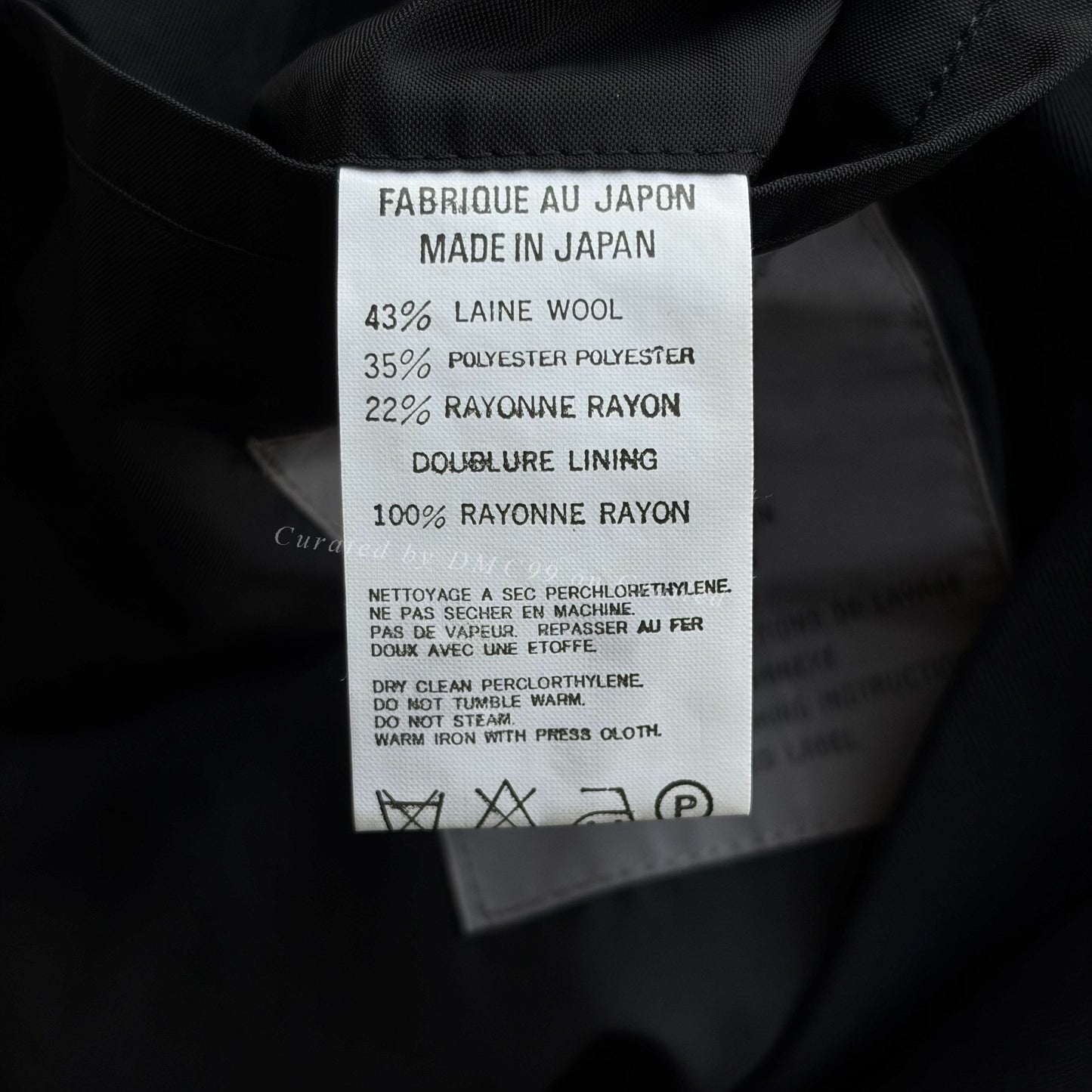 Yohji Yamamoto 99SS Curved Zipper Suit